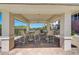 Outdoor seating area with covered gazebo and brick flooring at 2825 Terra Ceia Bay Blvd # 1504, Palmetto, FL 34221