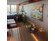 Stainless steel kitchen counter overlooking living room at 700 Beach Ne Dr # 401, St Petersburg, FL 33701