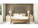 Main bedroom with canopy bed and wood nightstands at 9760 Minnow Ray Dr, Land O Lakes, FL 34638