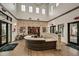 Elegant community lobby with stone and wood finishes at 9760 Minnow Ray Dr, Land O Lakes, FL 34638