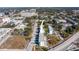 Aerial view of townhouses near highway with city skyline in background at 1501 N Morgan St # 7, Tampa, FL 33602