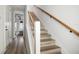 Modern stairs with light wood and metal accents at 1501 N Morgan St # 7, Tampa, FL 33602