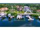 Stunning waterfront homes feature private boat docks and direct access to the serene bay waters at 200 Brightwaters Ne Blvd, St Petersburg, FL 33704