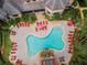 Aerial view of resort-style pool with surrounding lounge chairs at 2245 Chianti Pl # 718, Palm Harbor, FL 34683