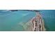 Aerial view of coastal highway and bridge at 2413 Baywood E Dr, Dunedin, FL 34698