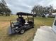 Black golf cart parked on grass at 302 Canton Ct # 63, Sun City Center, FL 33573