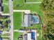 Overhead view of house, yard, and pool at 36639 Jefferson Ave, Dade City, FL 33523