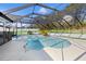 Screened, kidney-shaped pool with a spacious deck at 36639 Jefferson Ave, Dade City, FL 33523