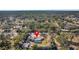 Aerial view showing home's location and pool at 3906 Bloomingdale Ave, Valrico, FL 33596