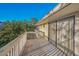 Exterior view from a home's wooden deck or balcony at 523 Georgia Ave, Crystal Beach, FL 34681