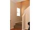 Carpeted staircase with natural light from the window at 5607 Tanagergrove Way, Lithia, FL 33547