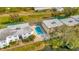 Aerial view of community pool and buildings at 603 N Keene Rd # P12, Clearwater, FL 33755