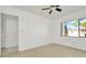 Bedroom with wood floors and access to hallway at 603 N Keene Rd # P12, Clearwater, FL 33755