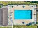 Overhead view of community pool and surrounding area at 7503 Wakulla Dr, Temple Terrace, FL 33637