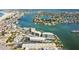 Aerial view showcasing the property's waterfront location at 9715 Harrell Ave # 25, Treasure Island, FL 33706