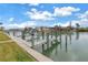 Private wooden dock with water access and a beautiful view at 12080 Capri S Cir # 102, Treasure Island, FL 33706