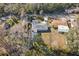 Aerial view of the house and surrounding properties at 18615 Yocam Ave, Lutz, FL 33549