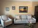 Living room featuring neutral colored sofas and decor at 2263 Americus E Blvd # 59, Clearwater, FL 33763