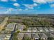 Wide aerial view of houses and development at 31806 Larkenheath Dr, Wesley Chapel, FL 33543