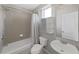 Clean bathroom with a bathtub, shower, and vanity at 3405 W Swann Ave # 6, Tampa, FL 33609