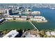 Aerial view of condo building and surrounding waterfront property at 7540 Bay Island S Dr # 253, South Pasadena, FL 33707