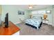 Guest bedroom with a king-size bed and coastal decor at 7540 Bay Island S Dr # 253, South Pasadena, FL 33707