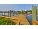 Private boat dock with lift and water access at 1011 Sonata Ln, Apollo Beach, FL 33572