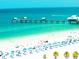 Aerial view of beach with pier, umbrellas, and turquoise water at 12361 114Th St, Largo, FL 33778