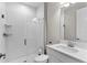 Bathroom features a large shower with a glass enclosure and stylish tile work at 13182 Twin Bridges Dr, Riverview, FL 33579