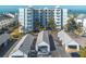 Aerial view of condo building and parking at 17980 Gulf Blvd # 403, Redington Shores, FL 33708