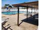 Community pool area with lounge chairs and shade at 24862 Us Highway 19 N # 1602, Clearwater, FL 33763