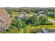 An aerial view showcasing the property's location in a quiet neighborhood at 2659 Keystone Springs Rd, Tarpon Springs, FL 34688