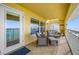 Relaxing balcony boasting outdoor seating and stunning water views at 370 8Th N Ave # 7, Tierra Verde, FL 33715