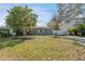 Newly renovated gray house with a blue door and well-maintained lawn at 4724 W Lawn Ave, Tampa, FL 33611