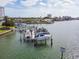 Boats at the community dock at 644 Island Way # 206, Clearwater, FL 33767