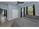 Bedroom with ceiling fan and closet at 8716 N Brooks St, Tampa, FL 33604