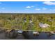 Aerial view showcasing waterfront homes with boat docks along a scenic river under a clear sky at 906 W Henry Ave, Tampa, FL 33604