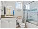 Clean bathroom with shower/tub combo and vanity at 9426 59 N St, Pinellas Park, FL 33782