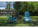 Relaxing backyard oasis with comfortable seating under a large tree at 5601 9Th N Ave, St Petersburg, FL 33710