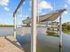 Private boat lift for convenient water access at 1538 Riverside Dr, Tarpon Springs, FL 34689