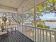 Relaxing porch overlooking a tranquil waterway at 1538 Riverside Dr, Tarpon Springs, FL 34689