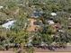 Aerial view highlighting the home's private backyard oasis at 1621 Park N St, St Petersburg, FL 33710