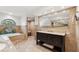 Bathroom with double vanity, a large mirror, and tiled floors at 1621 Park N St, St Petersburg, FL 33710