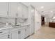 Modern kitchen with gray cabinets and a built in sink at 1621 Park N St, St Petersburg, FL 33710