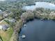 Wide shot of property and surrounding waterfront community at 16320 Rock Lake Dr, Odessa, FL 33556