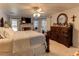 Spacious main bedroom with fireplace and French doors at 20490 Pinewood Dairy Rd, Brooksville, FL 34601