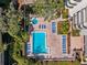 Overhead view of refreshing pool and surrounding lounge chairs at 2413 Bayshore Blvd # 1004, Tampa, FL 33629