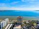 Stunning aerial view of high-rise building and bay at 2413 Bayshore Blvd # 1004, Tampa, FL 33629