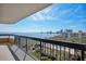 Balcony with scenic waterfront views and city skyline in the distance at 2413 Bayshore Blvd # 1004, Tampa, FL 33629