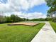 Community playground featuring swings, a basketball court, and open green space at 4110 Huntingdale Ct, Wesley Chapel, FL 33543